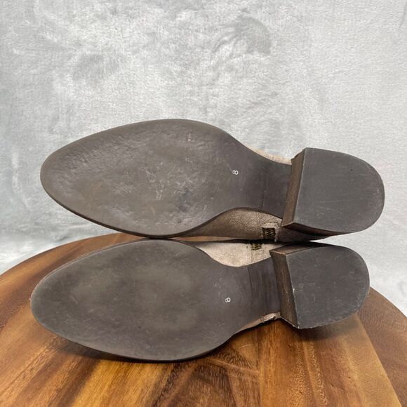 Jeffrey Campbell Boots 8 Tan Suede Boone Cut Out Side Zip Ankle Chunky Heel - Picture 11 of 16